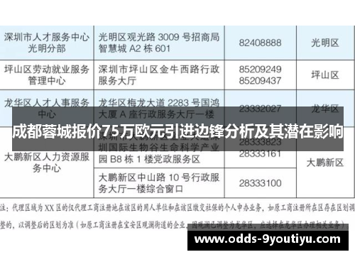 成都蓉城报价75万欧元引进边锋分析及其潜在影响